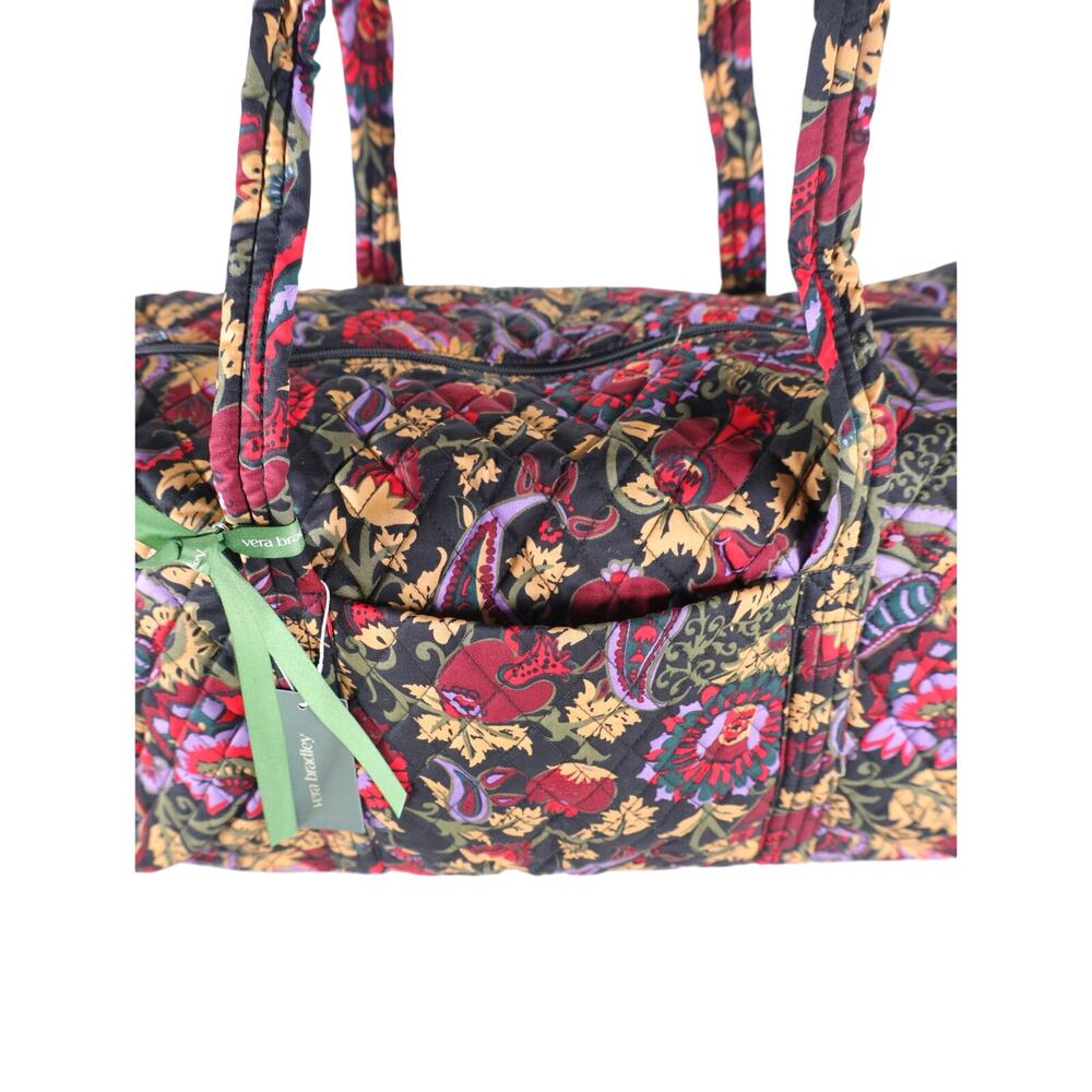 Vera Bradley Quilted Cotton Original Duffel Bag - Midnight Garden Paisley - NWT - Picture 5 of 9